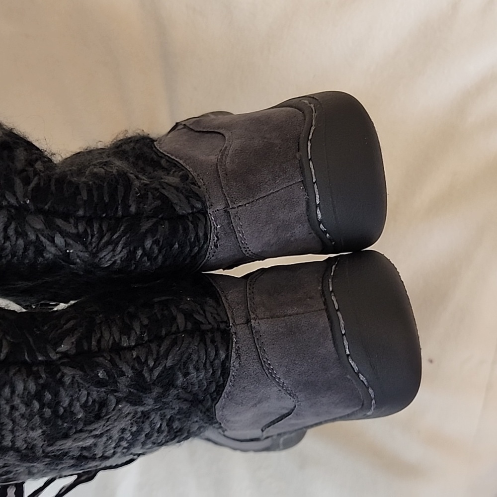 Muk Luk Gwen Snow boots Rubber Tread Lace Up Style Rain Boots Tall Winter - Picture 12 of 15